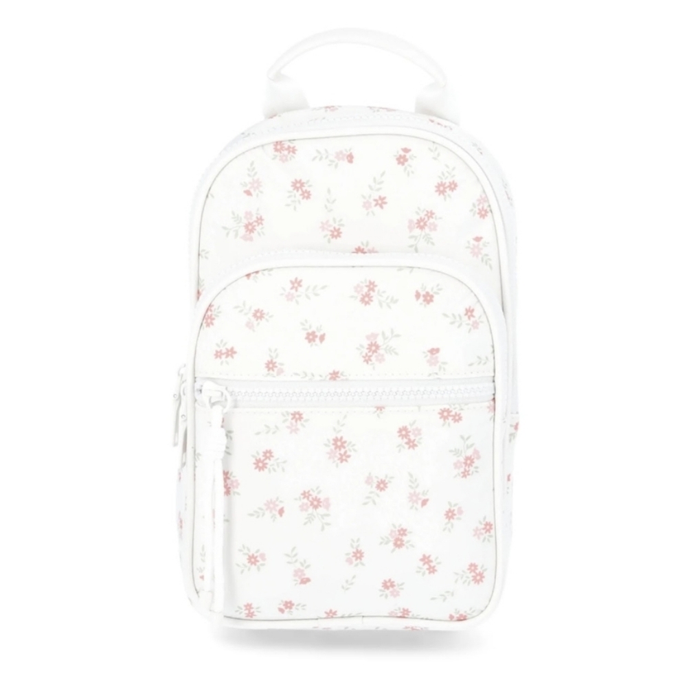 Floral Sling Bag White and Pink Mini Backpack NWT $17 No Boundaries